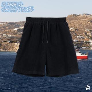 URTHE - กางเกงขาสั้นลูกฟูก เอวยืด รุ่น CORDUROY SHORT V3