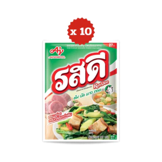 [ 1 แพ็ค ] RosDee รสดี ผงปรุงอาหารรสหมู ขนาด 155 กรัม x 10 ซอง
