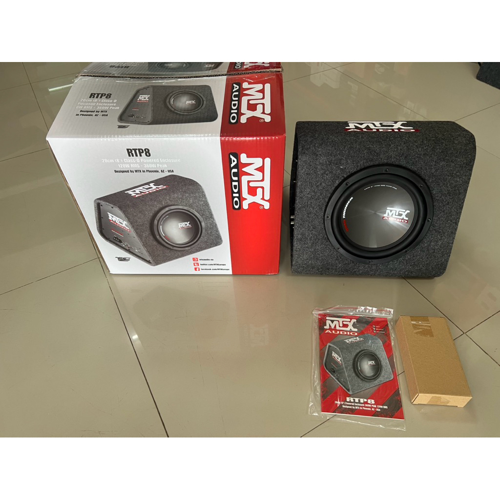 ใบละ 2995บาท BassBox ลำโพงเบส8นิ้ว มีแอมป์ในตัว ยี่ห้อ MTX ลำโพงเบสติดรถยนต์ ราคา ถูกที่สุด ดีลบีเคเค