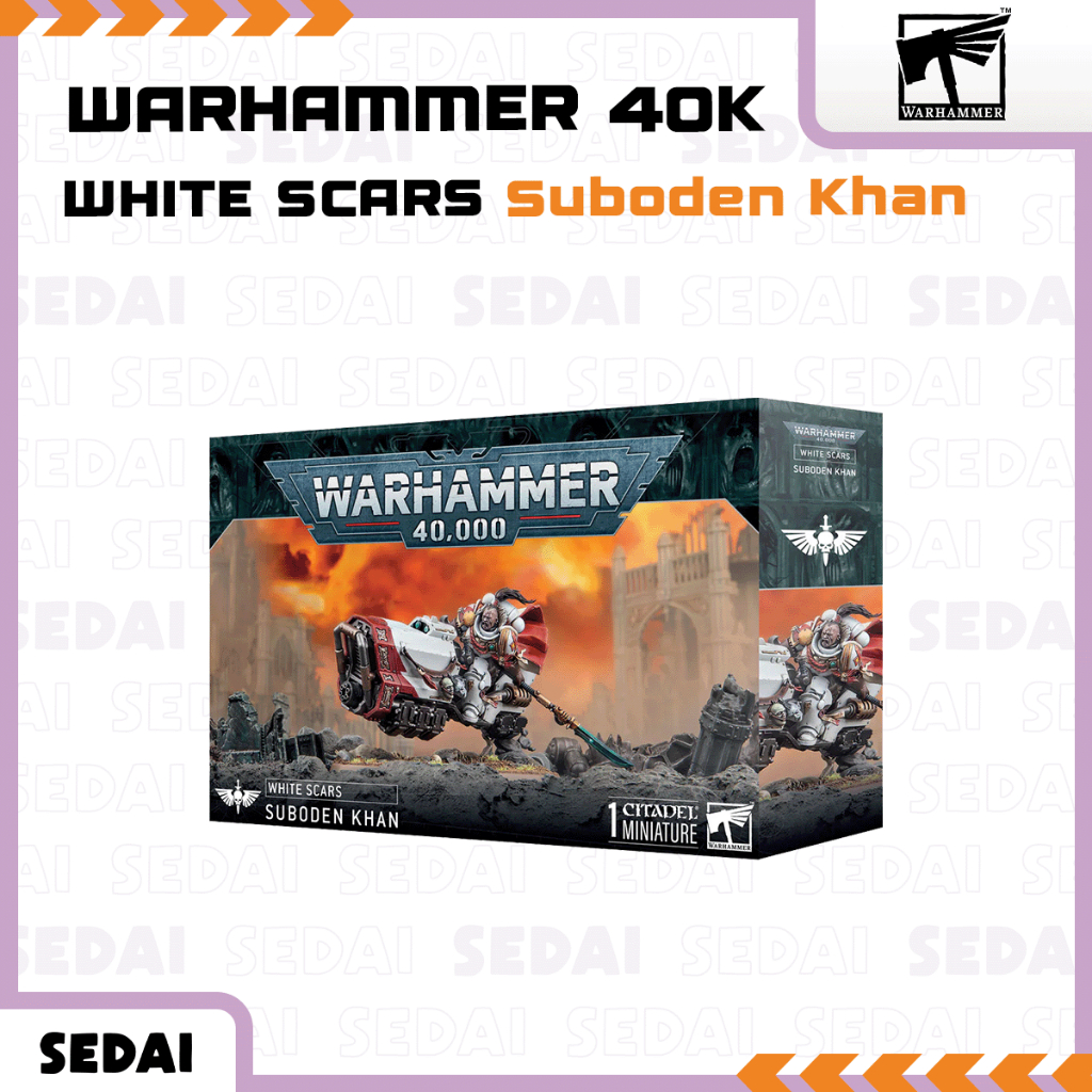 [ ส่งฟรี 🔥 ] Warhammer 40,000 บอร์ดเกม โมเดลขนาดจิ๋ว WHITE SCARS: SUBODEN KHAN