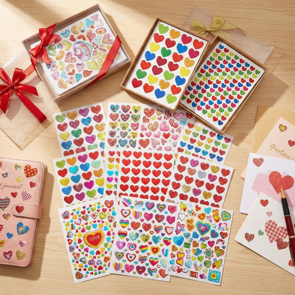 🚚พร้อมส่งจากไทย⭐🌈💗 สติกเกอร์รูปหัวใจสุดคิ้วท์ 💗