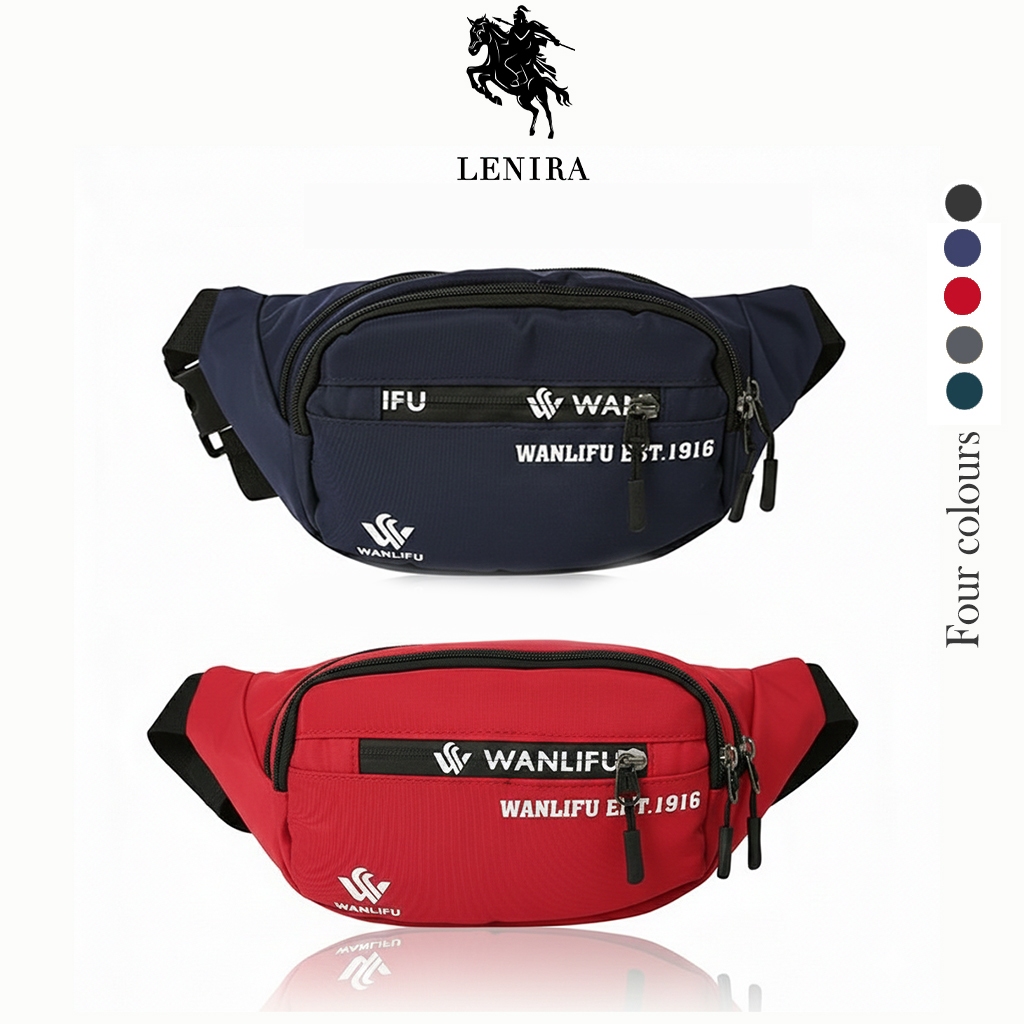 ส่งด่วน Lenira (B1698) กระเป๋าคาดอกและเอวลายWANLIFUช่องเยอะมาก