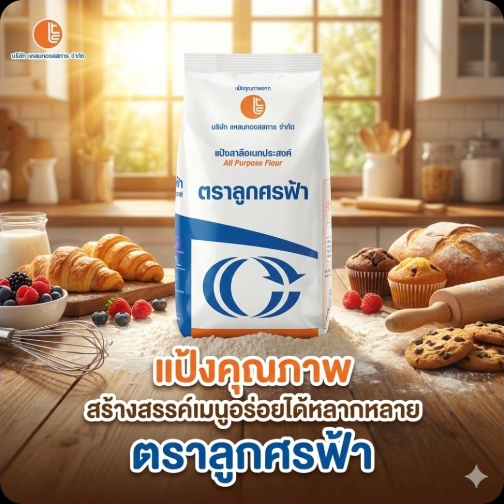 LT แป้งสาลีอเนกประสงค์ ตรา ลูกศรฟ้า ขนาด 1 กิโลกรัม.