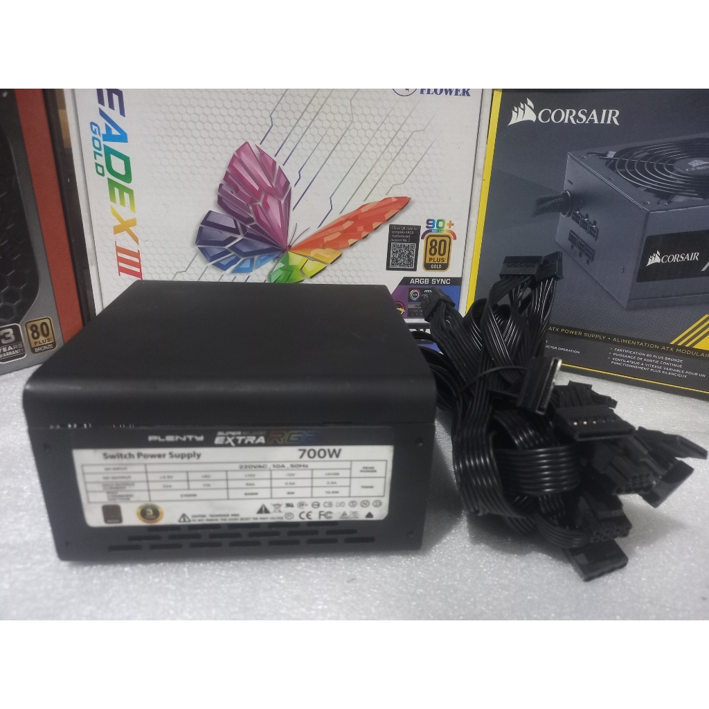 PSU ประกัน 3เดือน Plenty RGB 700W 80+Bronze มือ2 / power supply / พาวเวอร์ซัพพลาย