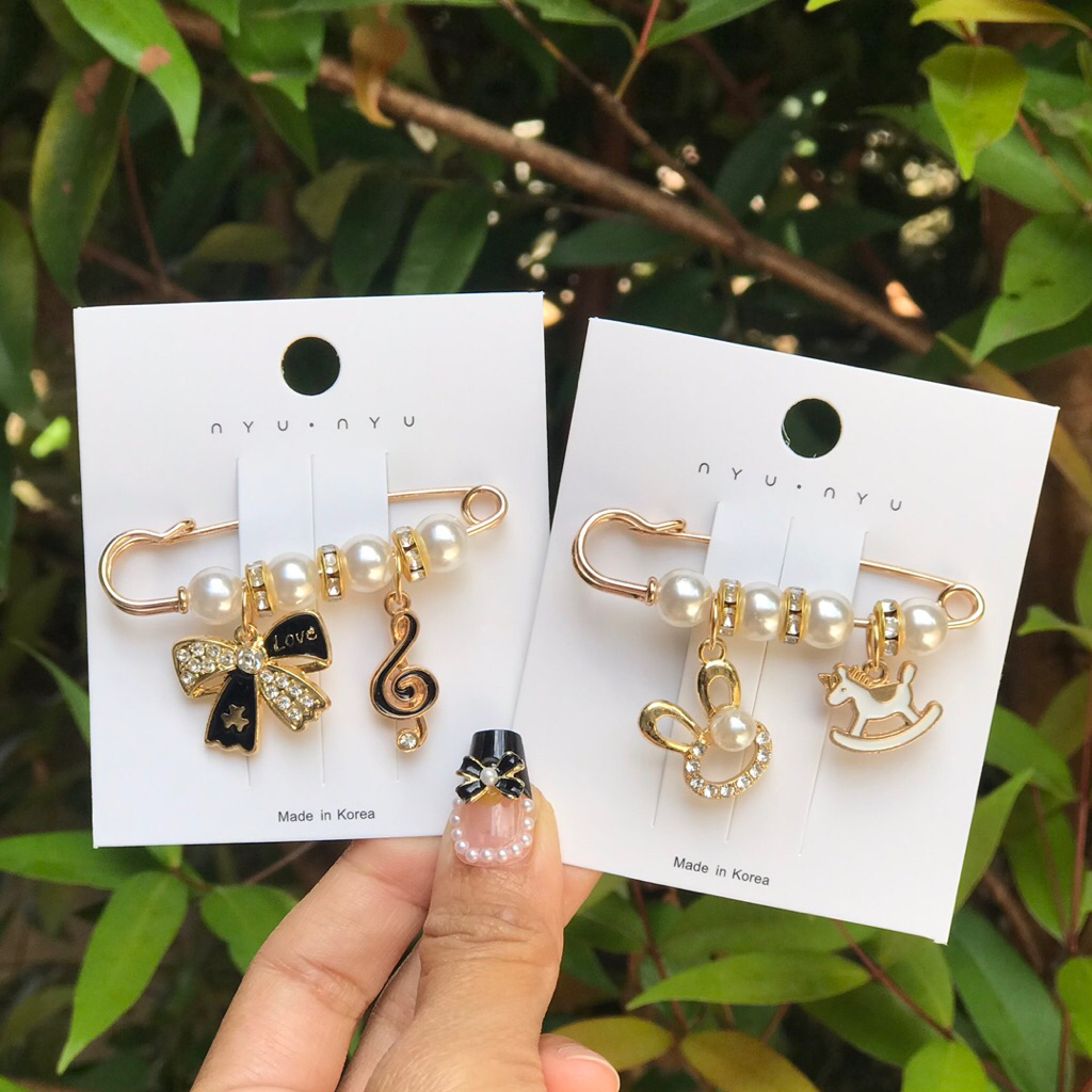 🎗KN1 เข็มกลัดสีคนท้อง ขนาด 5.5 cm brooch ติดเสื้อผ้า กระเป๋า ฮิญาบ เข็มกลัดปรับเอวกางเกง สินค้าพร้อมส่ง