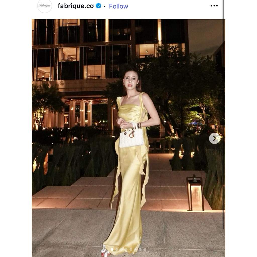 Fabrique.co Irena Ruffle Dress สี Honey mustard (ส่งต่อ)