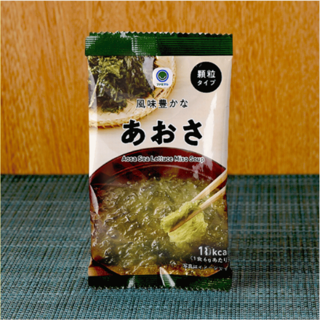 FamilyMart Granulated Miso Soup Ariake Aosa Seaweed Freeze-Dried Japanese Instant Soup