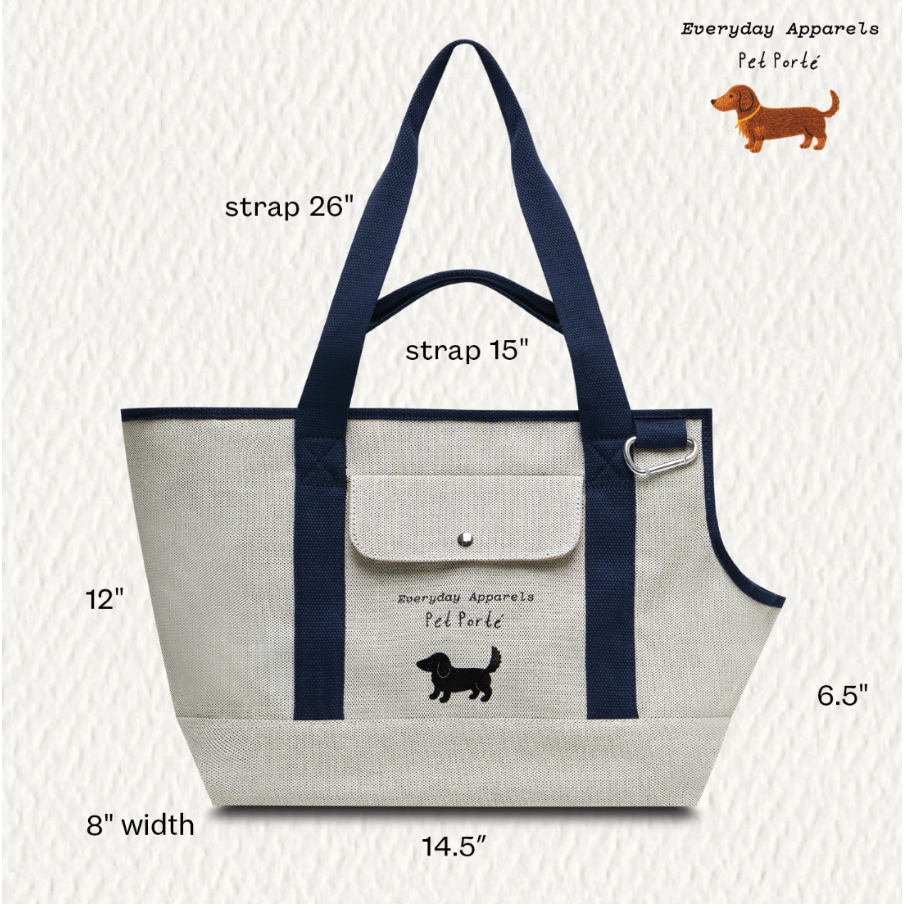 Everyday Apparels Pet Porte tote กระเป๋าผ้าแคนวาสสำหรับสัตว์เลี้ยง
