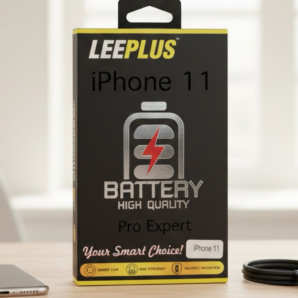 แบต Phone 11 แบต ไอโฟu 11 แบตเตอรี่ 11 ขึ้นสุขภาพ 100% มี มอก. LEEPLUS รับประกัน 12 เดือน