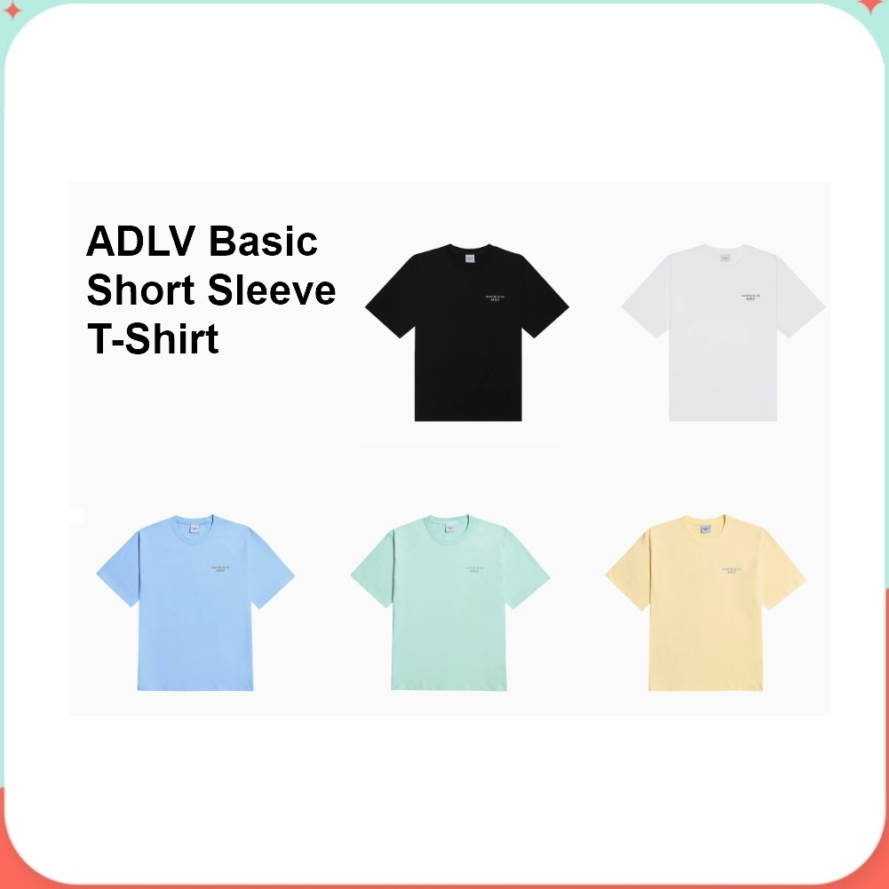 acme de la vie ADLV Basic Short Sleeve T-Shirt 2 (Black, Pink, Cocoa, Charcoal, Navy, Mint, Sky Blue, White, Green)