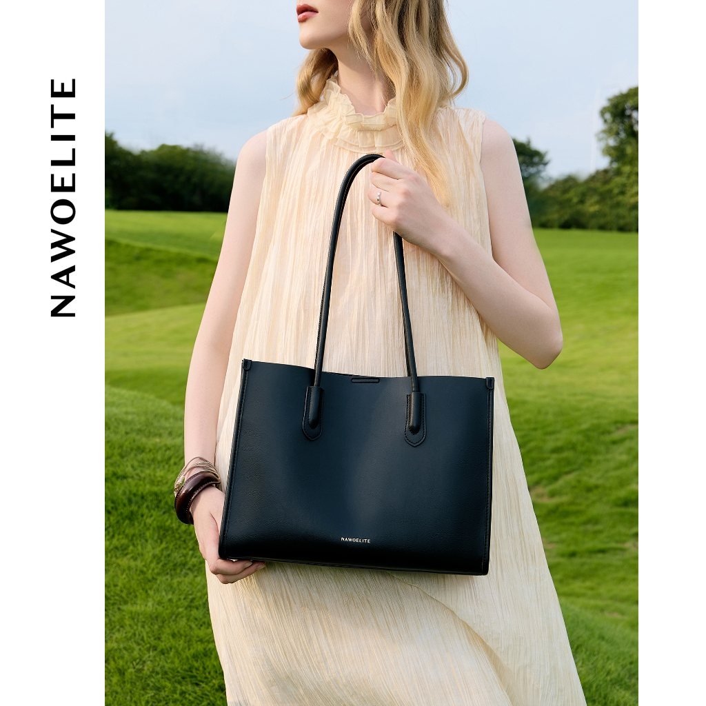 NAWOELITE Tote bag กระเป๋าสะพายไหล่ กระเป๋าถือใบใหญ่ กระเป๋าสะพายไหล่ยอดฮิต กระเป๋าแฟชั่น ใส่แท็บเล็ตได้