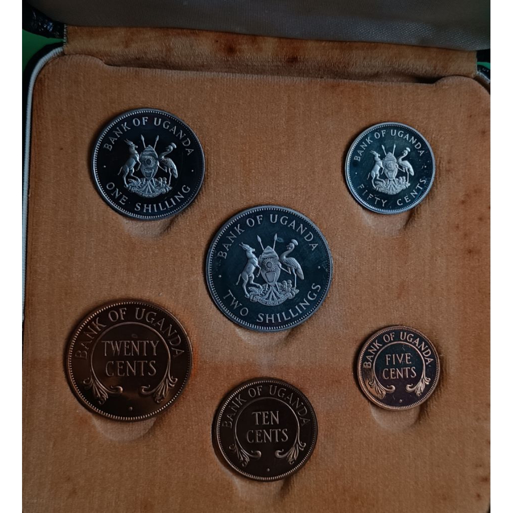 Uganda 6 Coins Proof Set 1966 (ขัดเงา)