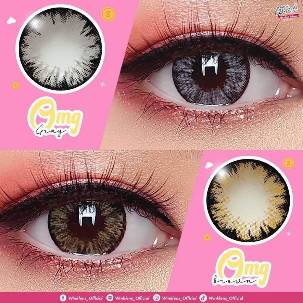 🔥คอนแทคเลนส์✨ขนาดบิ๊กอาย✨OMG ✨Wink