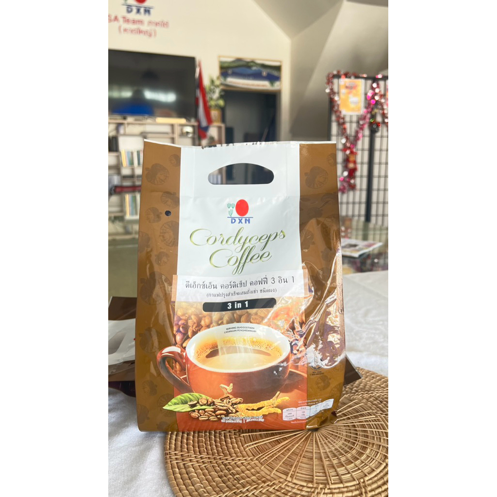 กาแฟถั่งเช่า กาแฟ3in1 กาแฟสำเร็จรูป Cordyceps Coffee 3 in1 กาแฟDXN DXN Coffee 3 in1