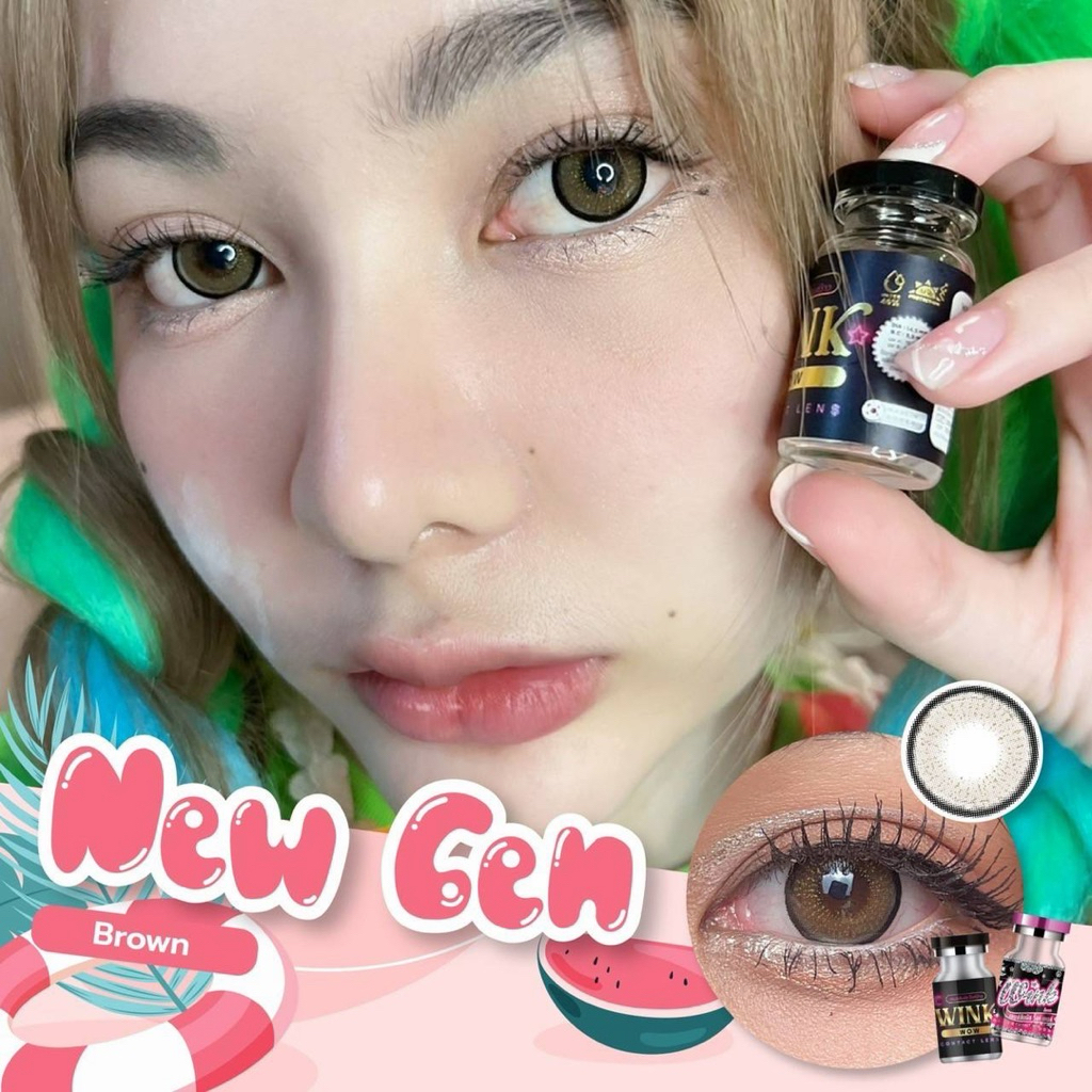 🔥 คอนแทคเลนส์ ✨ขนาดบิ๊กอาย✨New Gen (Wink) สี : Gray - รูปที่ 6