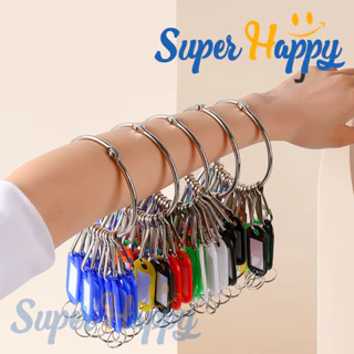ที่เก็บพวงกุญแจ พร้อมแท็กชื่อพลาสติก 20 ชิ้น | Key Tag | สำหรับกุญแจ ห้องพัก ล็อกเกอร์ กระเป๋า