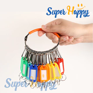 ที่เก็บพวงกุญแจ พร้อมแท็กชื่อพลาสติก 20 ชิ้น | Key Tag | สำหรับกุญแจ ห้องพัก ล็อกเกอร์ กระเป๋า