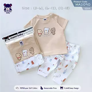 Mami baby ชุดเซ็ท เสื้อแขนสั้น กางเกงขายาว 3เดือน - 18เดือน