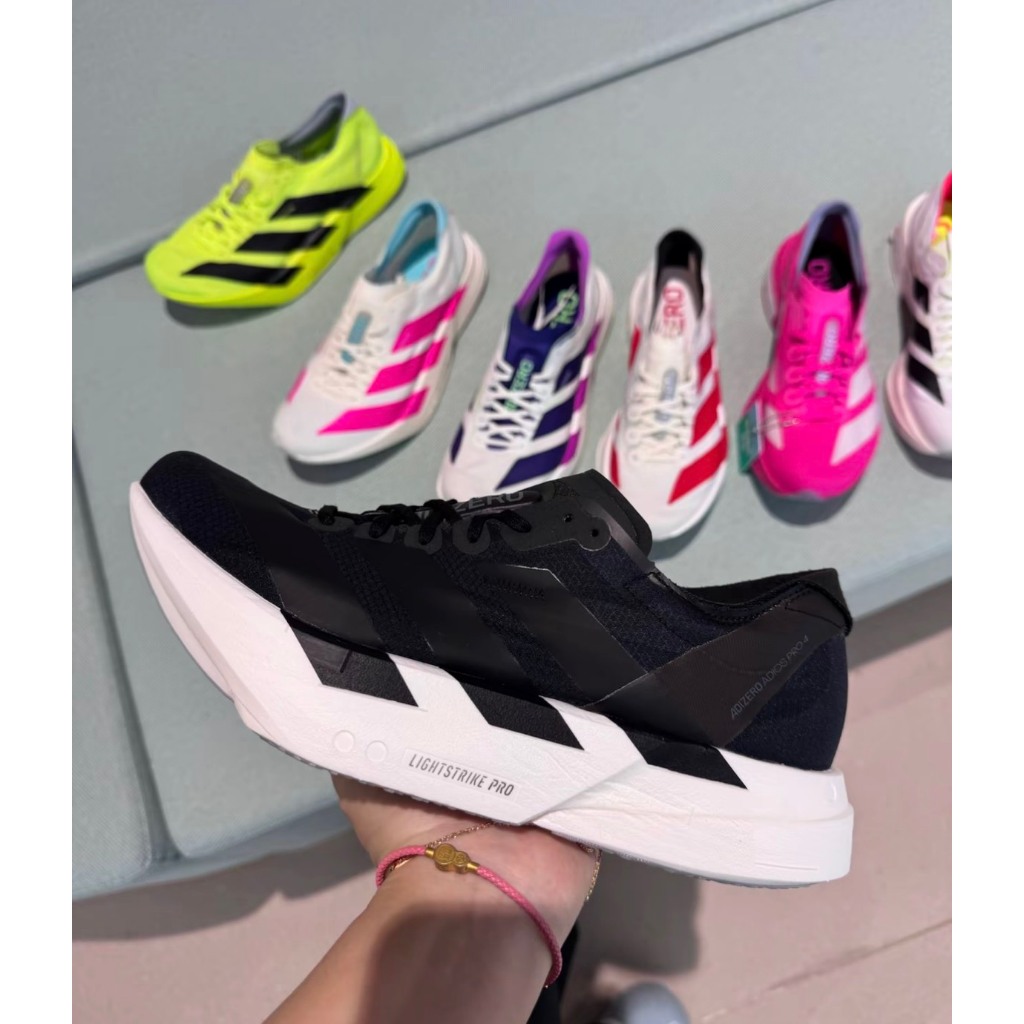 [ PREORDER ] รองเท้าวิ่ง Adizero Adios Pro 4 Core Black Grey Five JR6369 มือ1 ของแท้ 100%