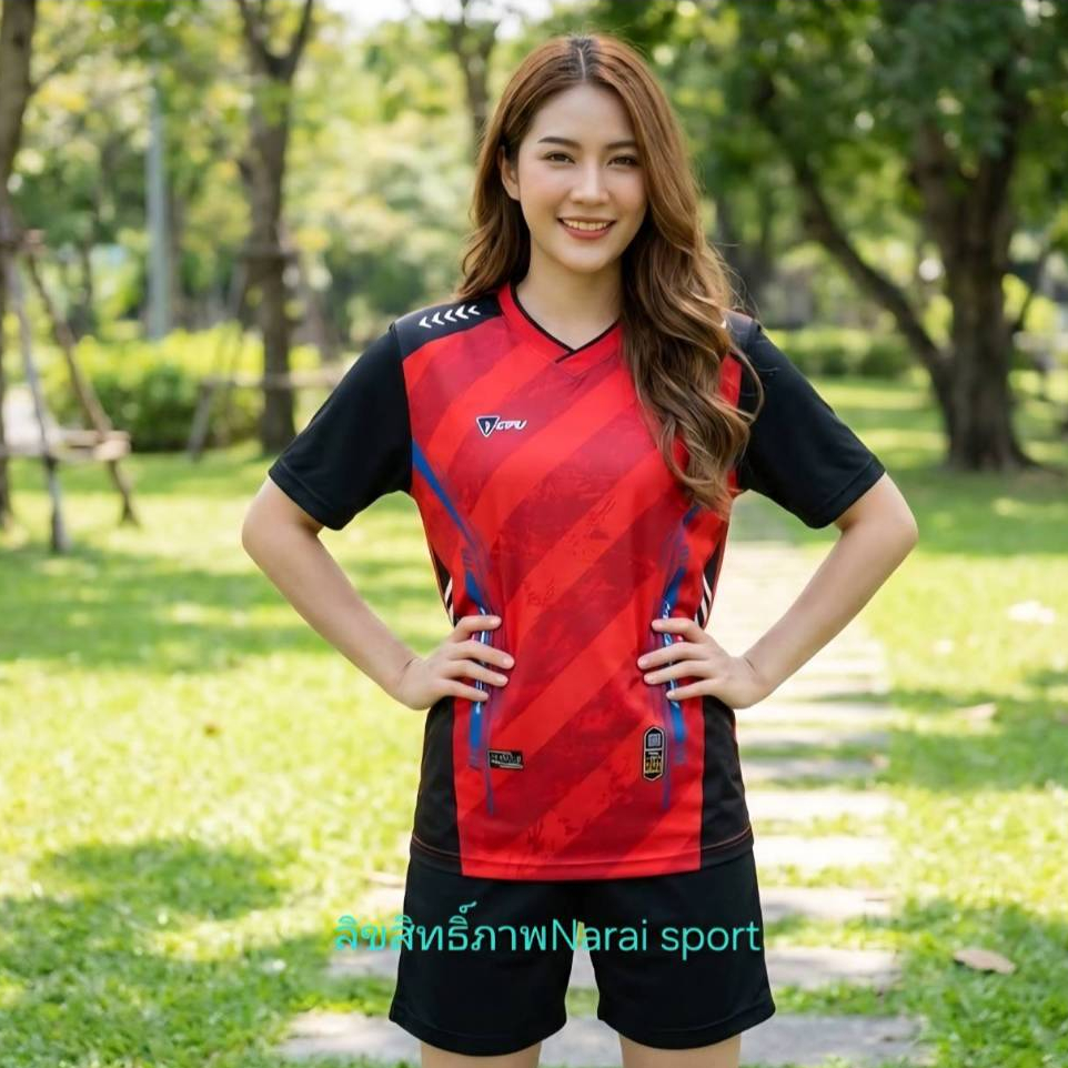 CPU124 เสื้อฟุตบอล เเสื้อวิ่ง ใส่ได้ทั้งชายหญิง  ผ้านิ่ม ลื่นใส่สบายไม่อับชื้น