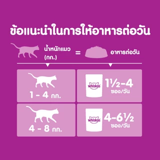 [48 ฟรี 8] WHISKAS วิสกัส อาหารเปียกแมว ลูกแมว แมวโต แมวสูงวัย เลือกรสชาติได้ 80ก.