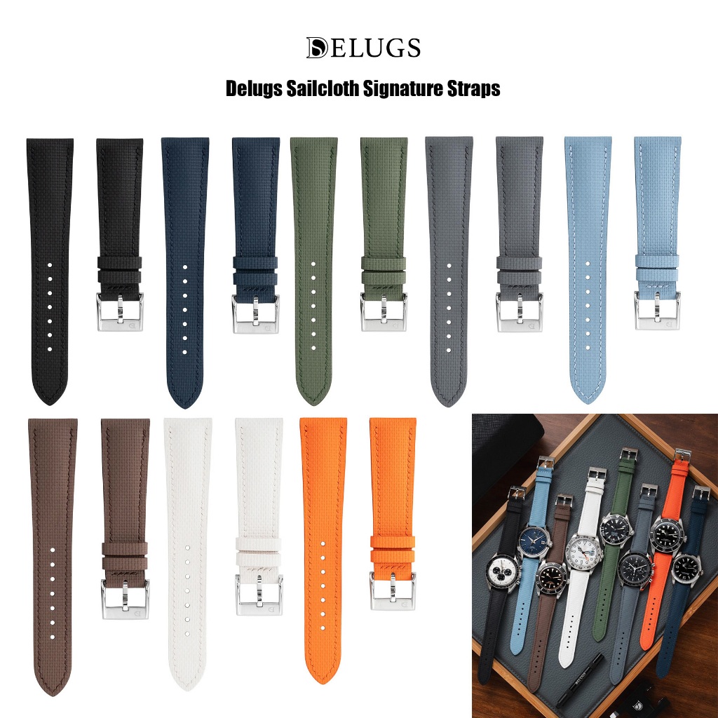 สายนาฬิกาแบบยางรุ่น Delugs Sailcloth Signature Strap