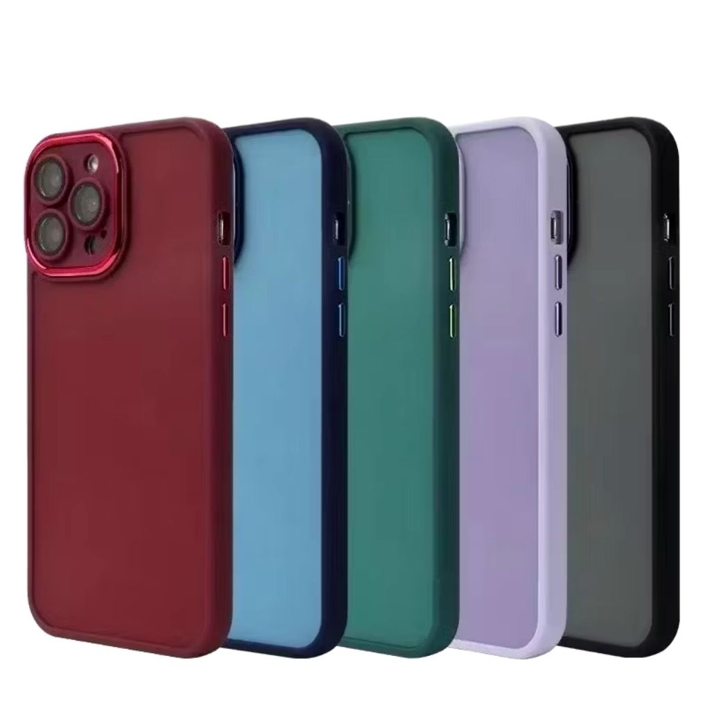 【รุ่นใหม่】เคสขอบสีหลังด้าน สำหรับ Vivo Y16 Y15S Y01 Y01A Y35 Y21 Y21T T1X Y33S เคสกันกระแทก - รูปที่ 2