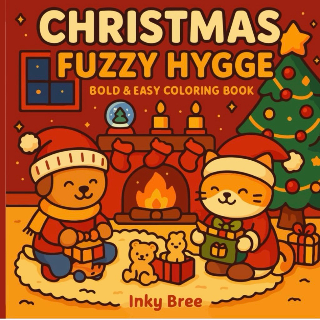 สมุดระบายสี Christmas Fuzzy Hygge by Inky Bree