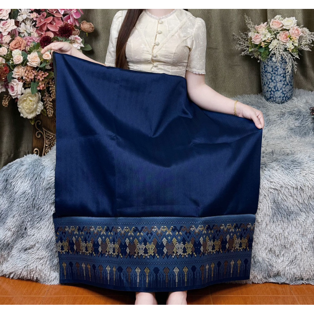 ผ้าถุงมีลวดลายสวยงามผ้าถุง(รับตัดแจ้งรอบเอว สะโพก ความยาว) รูปที่ 4