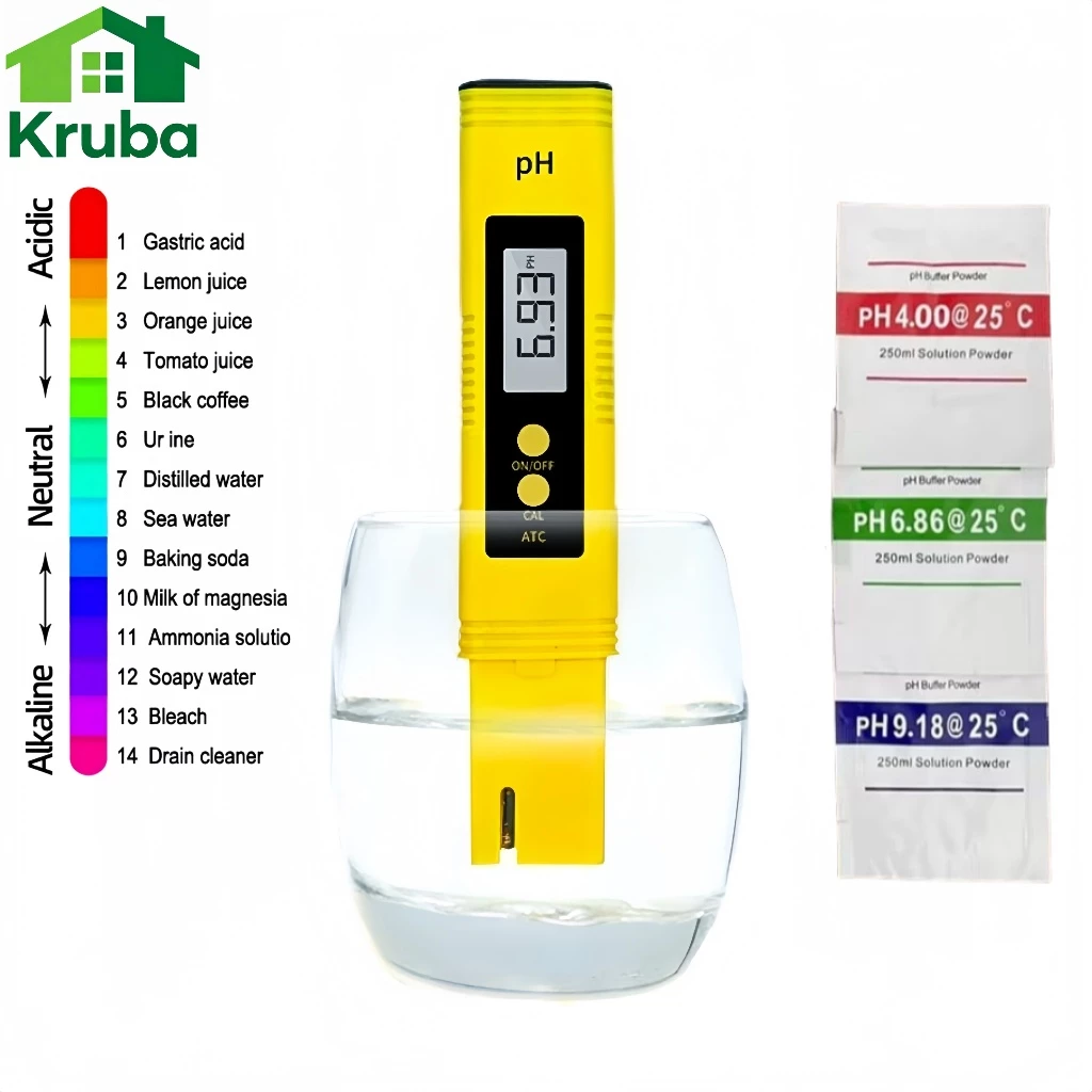 เครื่องวัด pH Digital PH Meter วัดน้ำ วัดกรด วัดปุ๋ย วัดความเค็มน้ำประปา วัดเกลือเจือจาง