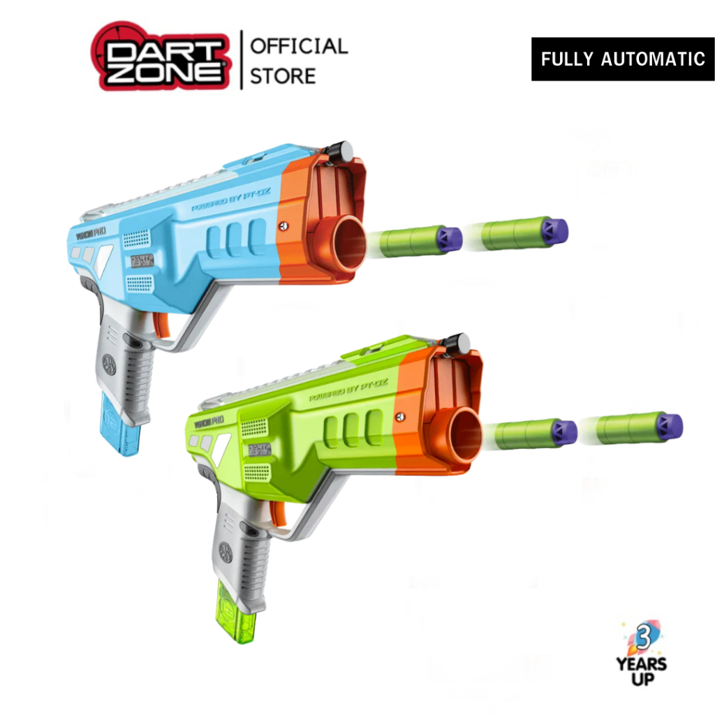 GEN1ลด75% ปืนของเล่น DART ZONE® ปืนกระสุนโฟมดาร์ทโซน ยิงออโต้ MAX Omnia Pro Motorized Blaster 150FPS