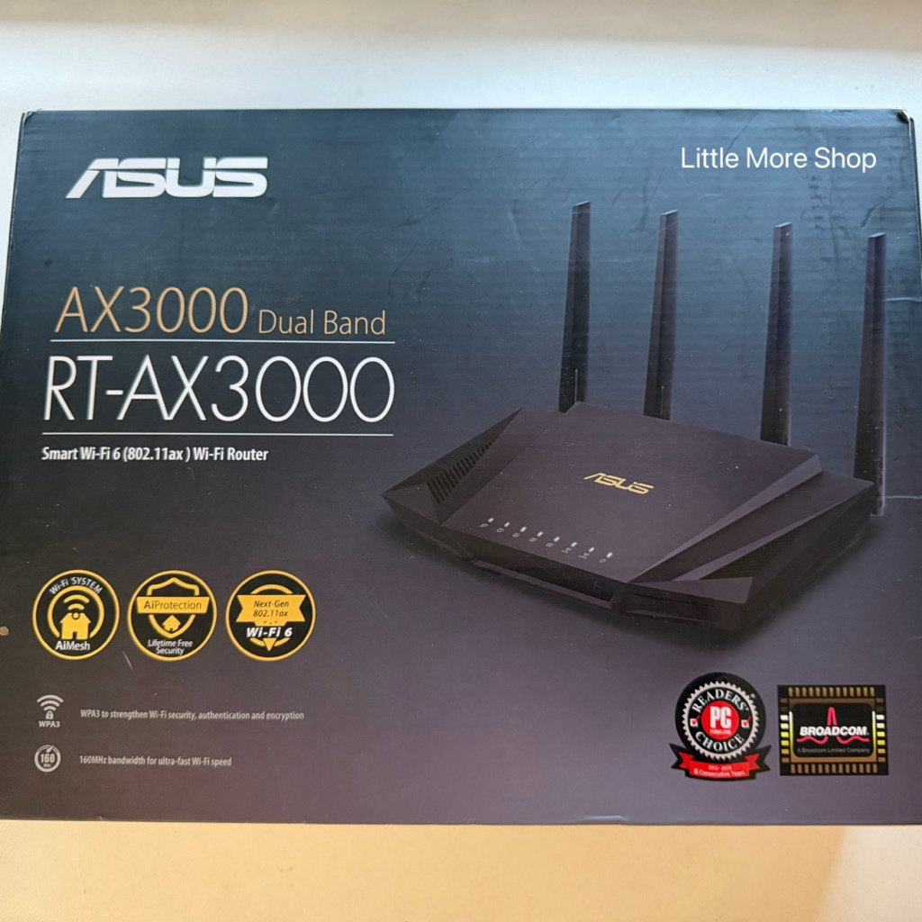 Router ASUS (เราเตอร์ อัสซุส) ASUS RT-AX3000 (AX3000 Dual Band Wi-Fi 6 Router) มือสองสภาพดี