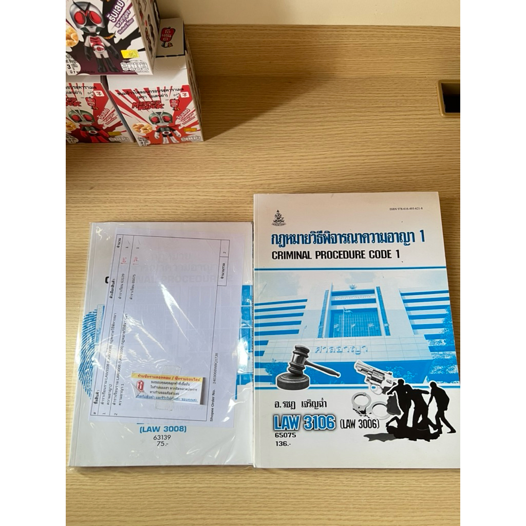 ตำราเรียนรามLAW3106 (LAW3006) 65075 กฏหมายวิธีพิจารณาความอาญา 1 อ.รชฎ เจริญฉ่ำ