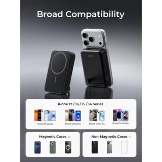 [CCC] AUKEY PB-ML01 MagSafe Power Bank 10000mAh 20W ชาร์จไร้สาย มีขาตั้ง ติดแน่น iPhone 15/16/17