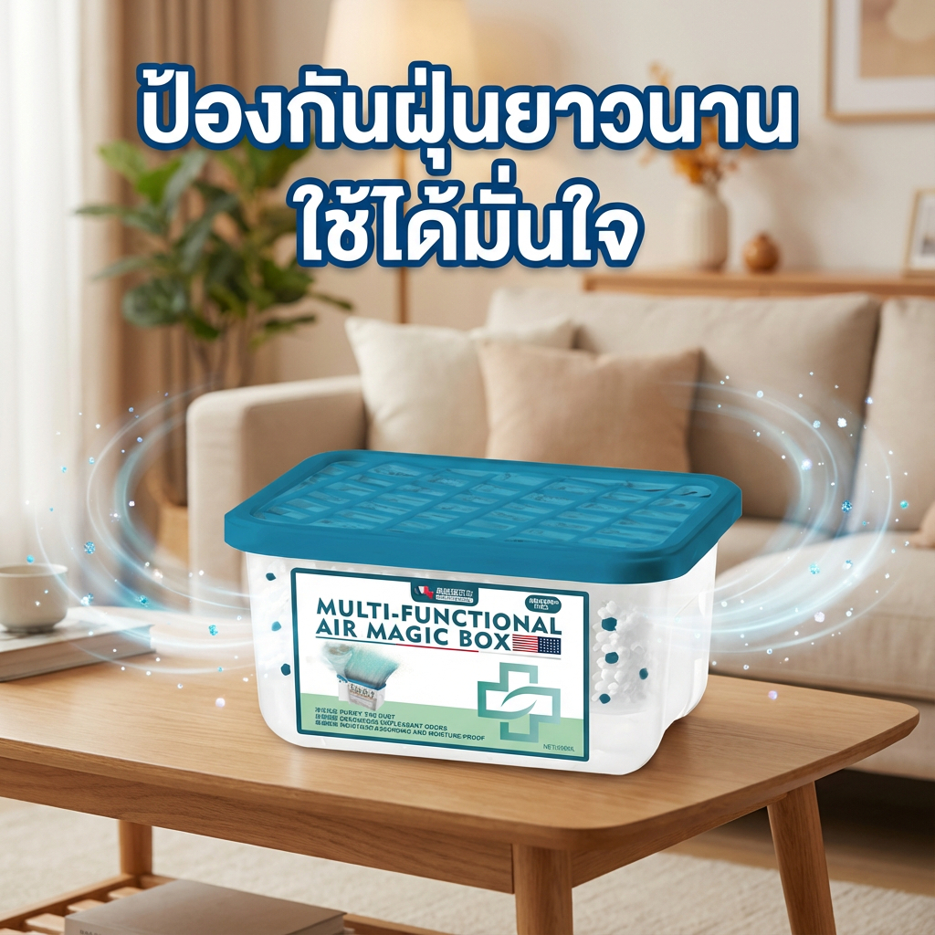 เปิดปุ๊บ สะอาดปั๊บ ฝุ่นหายหมด! กล่องกำจัดฝุ่น ไอออนลบกำจัดฝุ่น  เก็บฝุ่นละออง PM2.5 ได้ ช่วยฟอกอากาศ