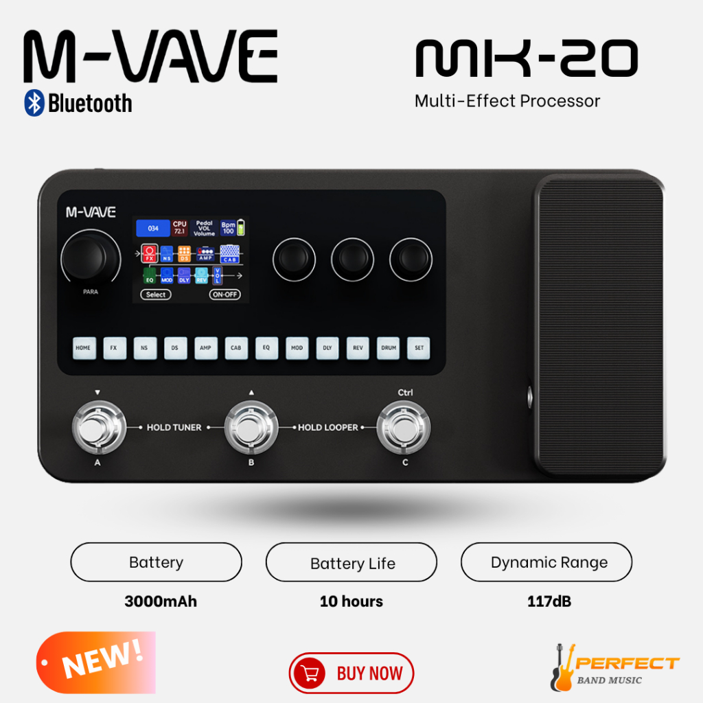 * Out Of Stock * เอฟเฟคกีตาร์ M-VAVE MK-20 Multi-Effects Processor * กรุณาสอบถามก่อนสั่งซื้อ *