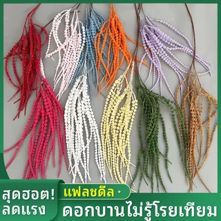 ดอกผักโขมฟอกขาว ยาว110ซม ดอกไม้ประดับตกแต่ง