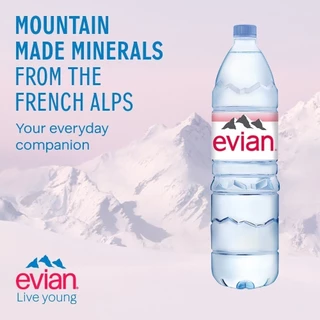 4 Packs [ช้อป 3,000 ส่งฟรี กทม. และปริมณฑลบางพื้นที่]Evian Natural Mineral Water เอเวียง น้ำแร่ธรรมชาติ 1.5 ลิตร x 12
