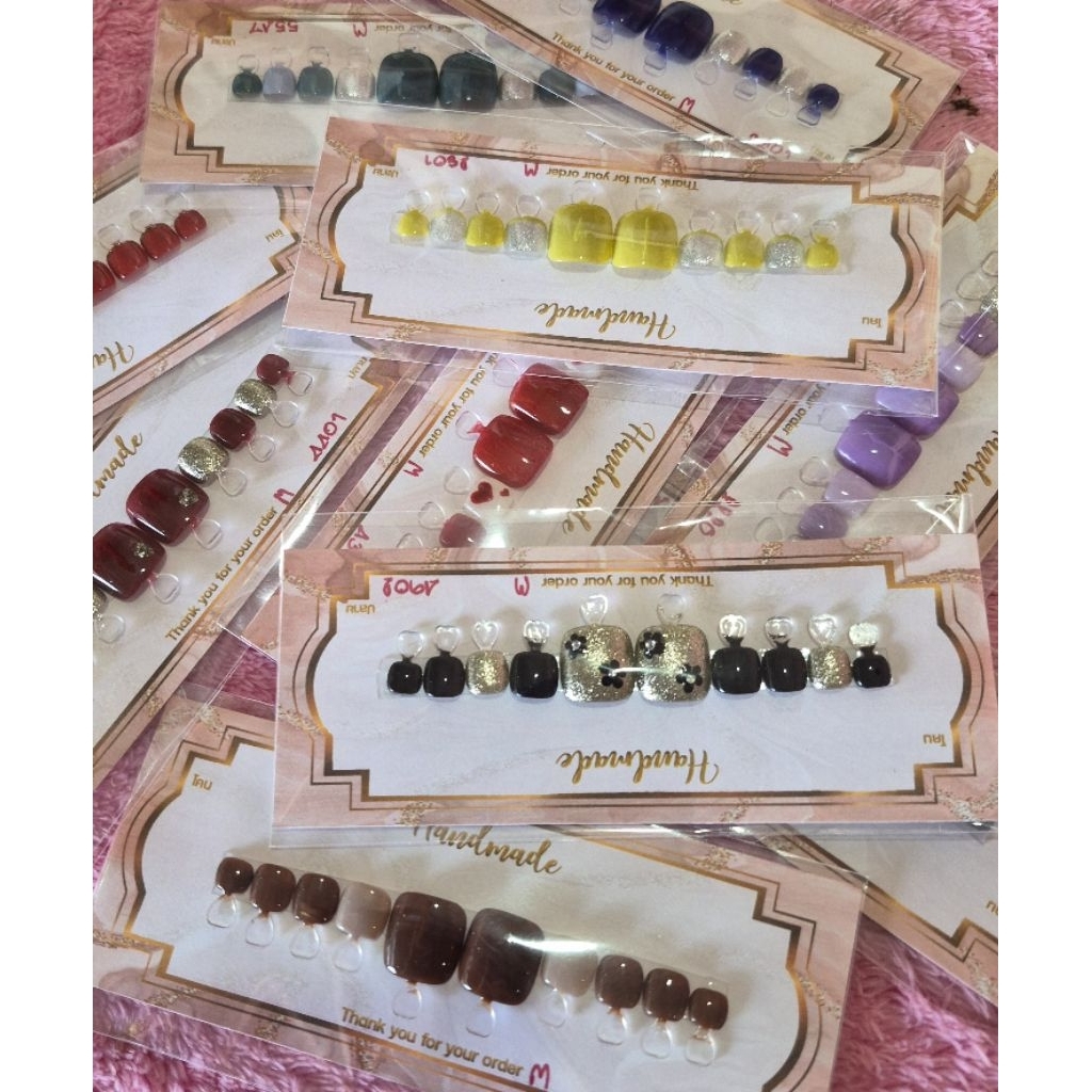 เล็บเจลแท้ สีสวย ลายลูกแก้ว กากเพชร สีพื้น (แถมฟรีกาวตะไบ)