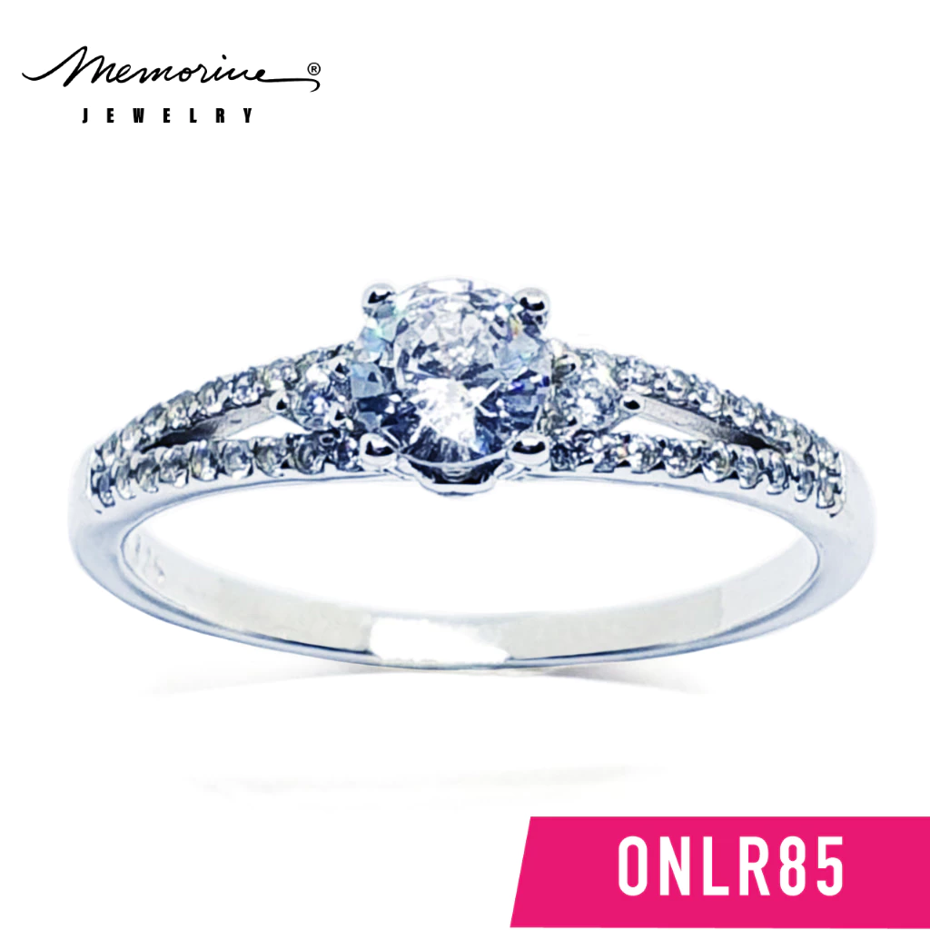 Memorine Jewelry แหวนเงินแท้ 925 ฝังเพชรสวิส (CZ) : ONLR85
