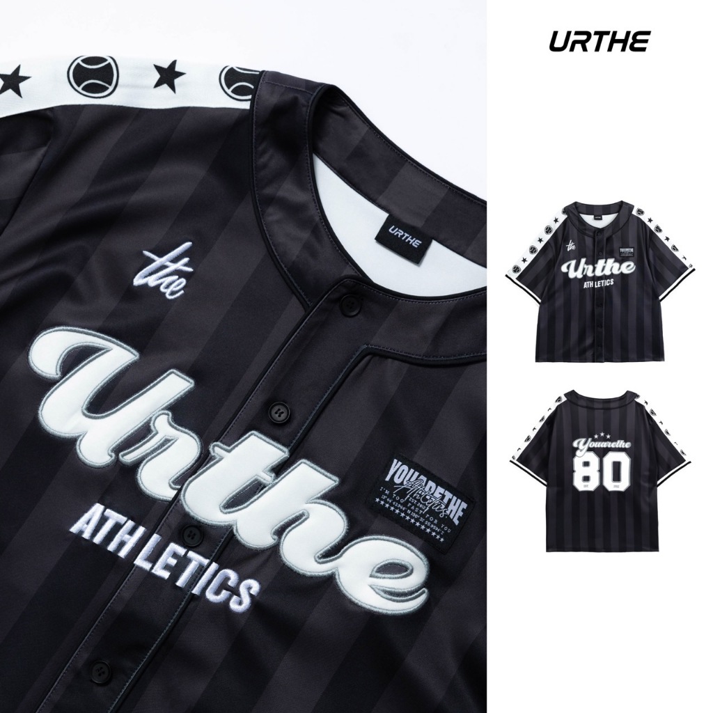 URTHE - เสื้อเชิ้ต เสื้อลายทาง Oversize รุ่น HOME TOWN SHIRT
