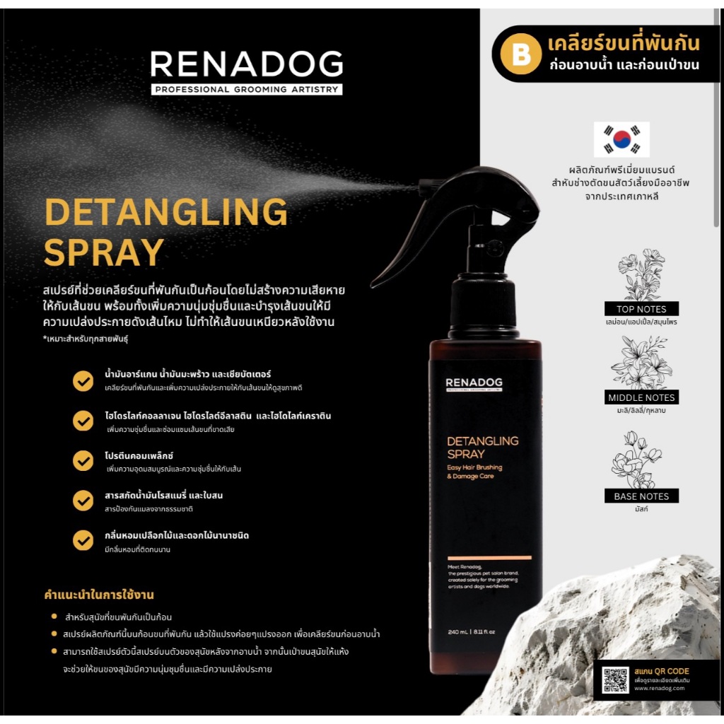Renadog بخاخ فك تشابك وتلميع 240 مل / تعبئة 1000 مل — صورة 4