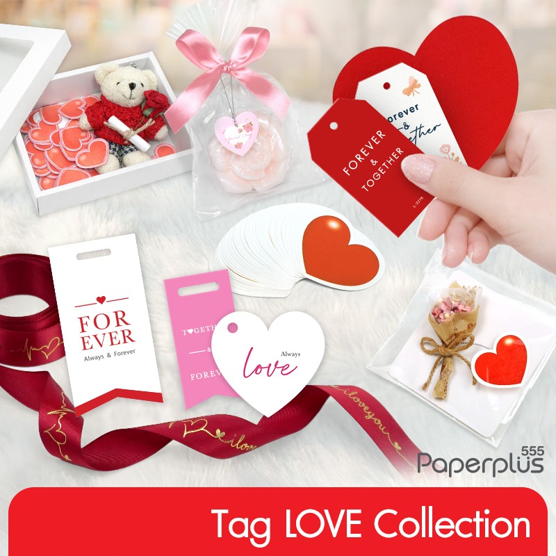 555paperplus กระดาษการ์ดรูปหัวใจ, Tag หัวใจ, Tag valentine สติ๊กเกอร์ valentine วาเลนไทน์