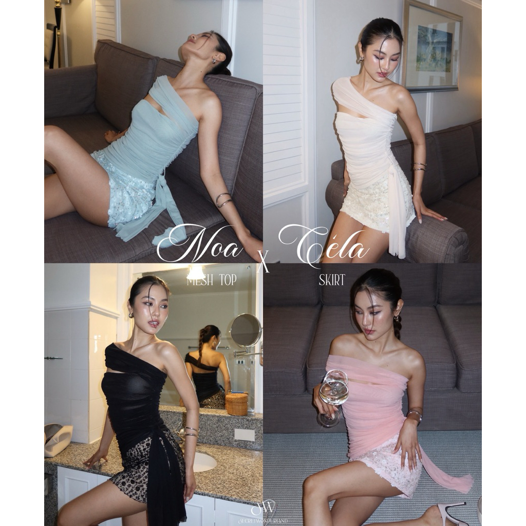Noa top X cela skirt เช็ทเสื้อเเละกระโปรง✨🫶🏻 สัดส่วนในแคปชั่น