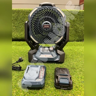 ROWEL พัดลม ไร้สาย 20V รุ่น DFA750RX-S (โฉมใหม่) มีตัวเลือก แบตและแท่นชาร์จ ขนาด 8" CORDLESS FAN พัดลมตั้งโต๊ะ แคมป์ปิ้ง