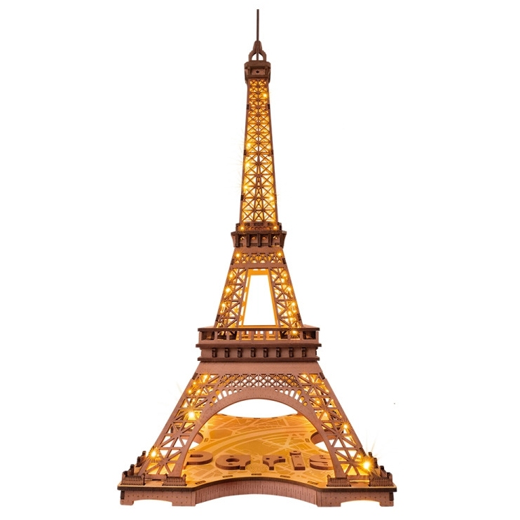 Rolife 3D Wooden Puzzle - TGL01 Night of the Eiffel Tower ตัวต่อต้นซากุระบอนไซ | ของแต่งบ้าน ของเล่นศิลปะ DIY