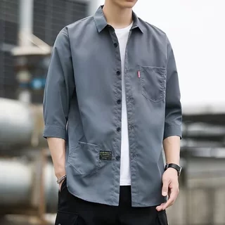 เสื้อเชิ้ตผู้ชายสไตล์ฤดูร้อนเสื้อผู้ชาย และเสื้อผู้ชายธุรกิจสบาย ๆ
