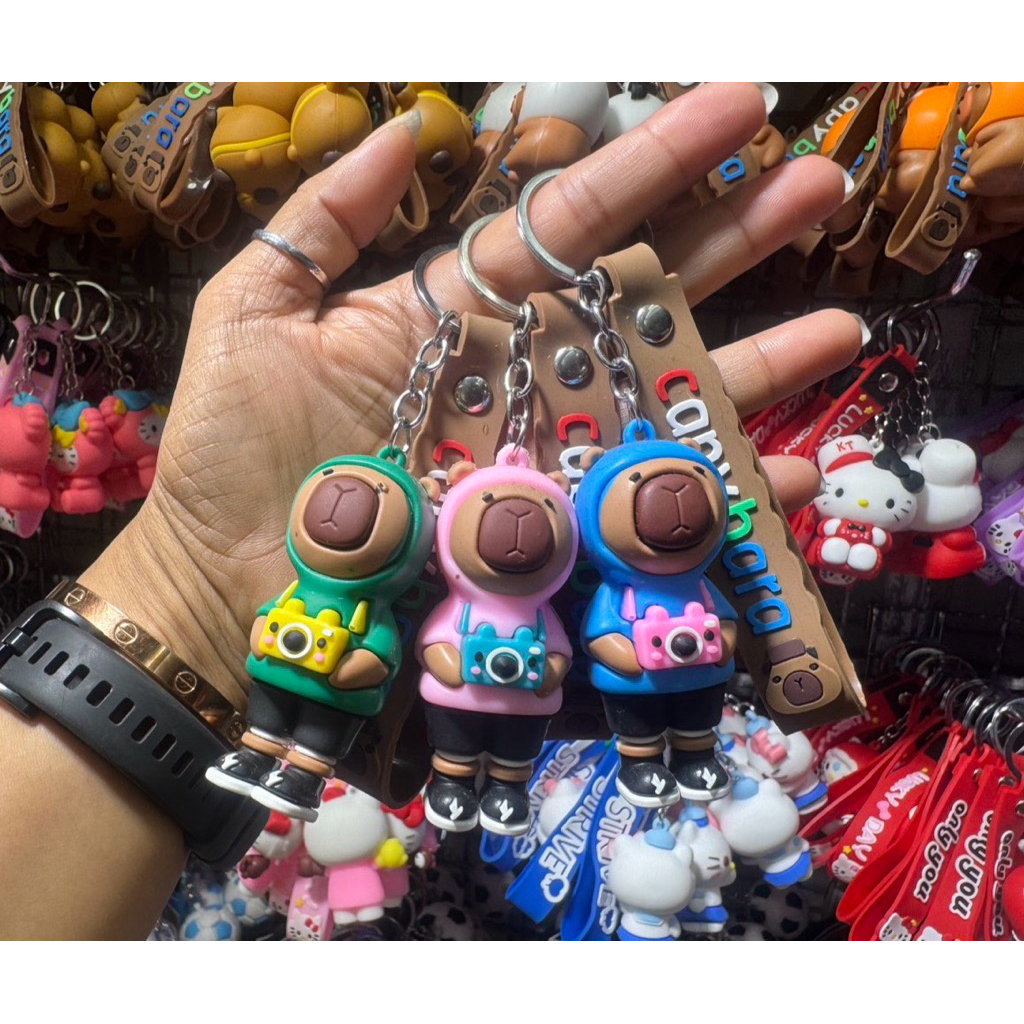 พวงกุญแจลายการ์ตูนหมีคาบีบาร่าน่ารักๆ(ตัวใหญ่)คละลาย1โหล12ชิ้น - รูปที่ 2
