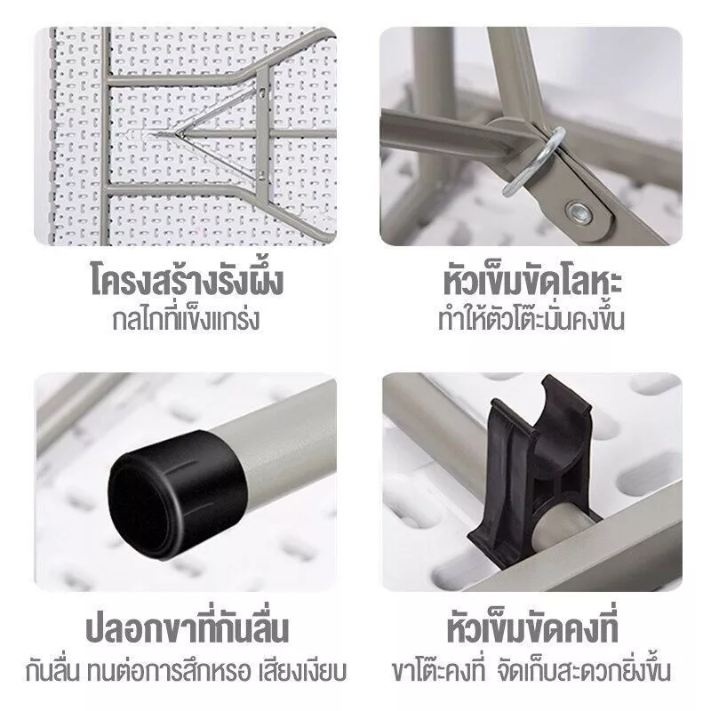 โต๊ะพับได้ โต๊ะแคมป์ปิ้ง โต๊ะอเนกประสงค์ รับน้ำหนักได้500kg เที่ยวแคมป์ปิ้ง โต๊ะขายของตลาดนัดพับได thumbnail 4
