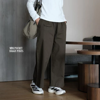 Mini Pocket Baggy pants กางเกงกระบอกใหญ่ ทรง Baggy ดีเทลกระเป๋าเล็กด้านหน้า ใส่ได้ทั้งผู้หญิงและผู้ชาย